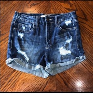 Klique B. Size 26 Distressed Jean shorts